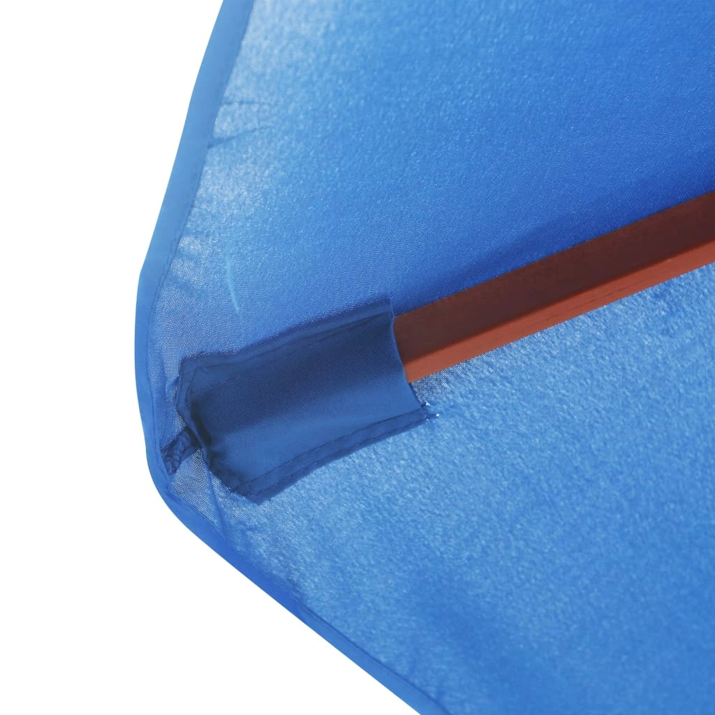 Ombrellone da esterno con palo in legno 350 cm blu 02_0008252