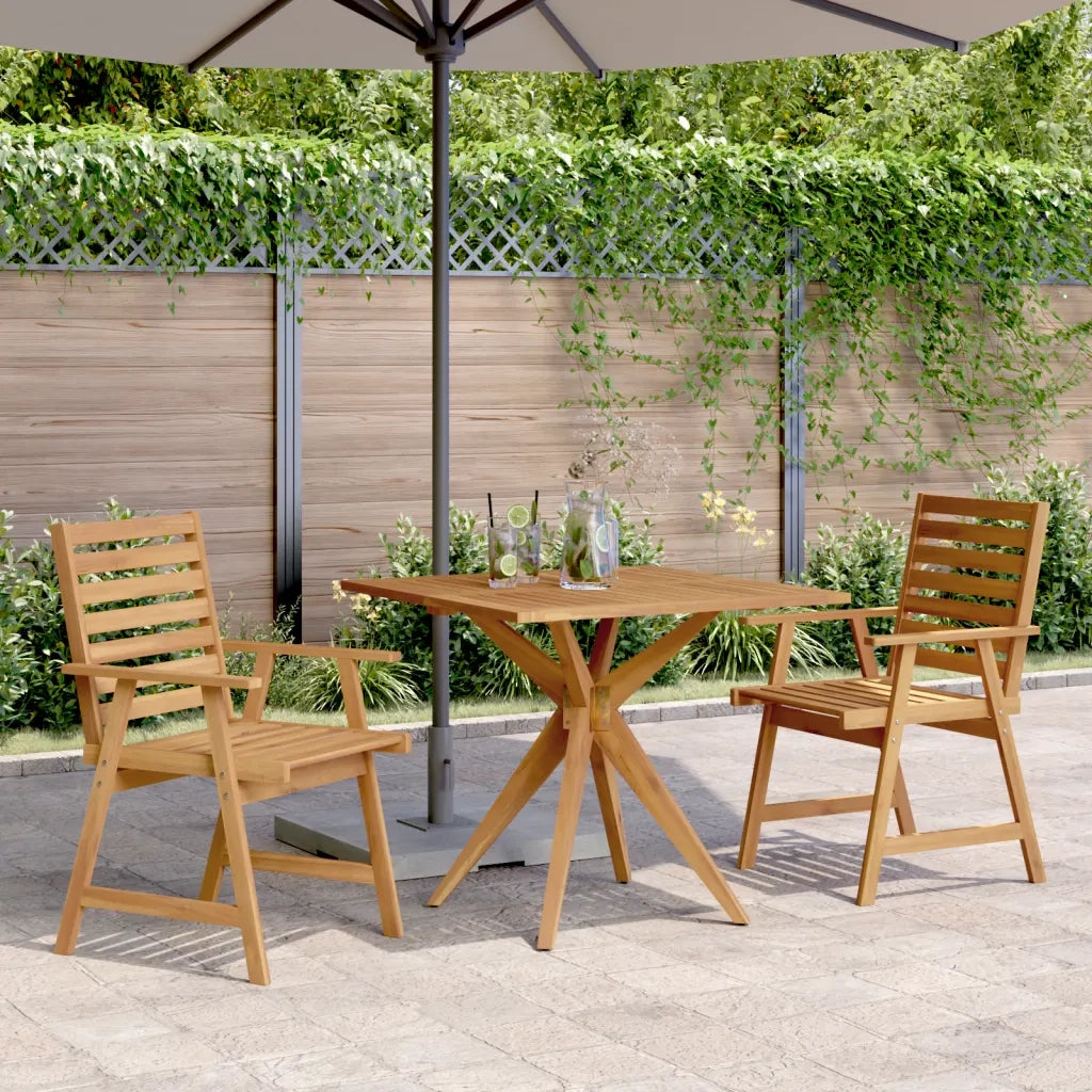 vidaXL Set da Pranzo per Giardino 3 pz in Legno Massello di Acacia