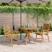 vidaXL Set da Pranzo per Giardino 3 pz in Legno Massello di Acacia