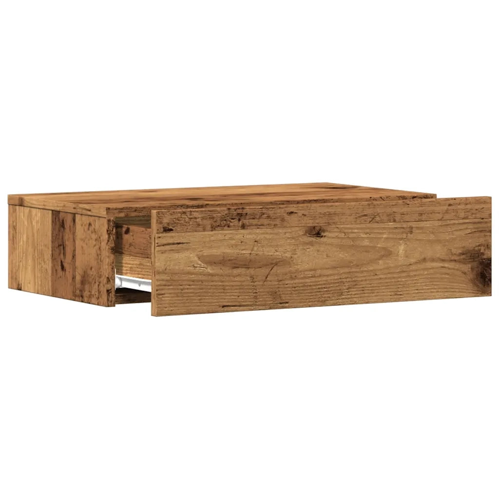 Mobile Porta TV con Luci LED Legno Antico 60x35x15,5 cm