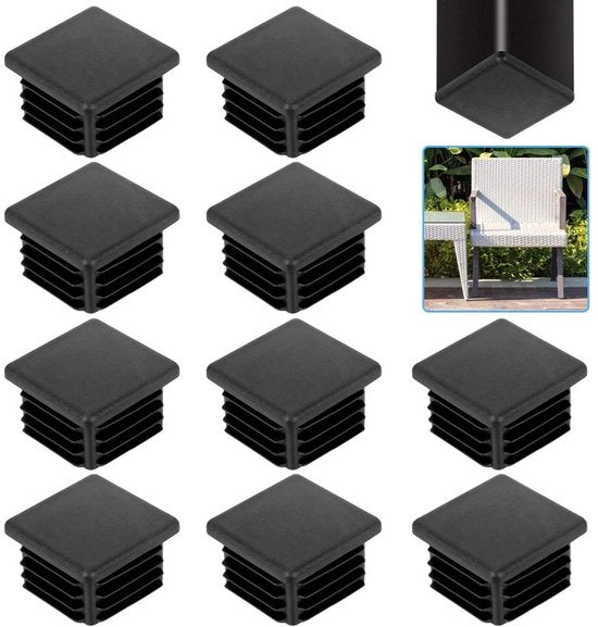 Stoppi per tubi in plastica - Coperture per piedini - Stoppi quadrati - 20 pezzi - Protezione per mobili