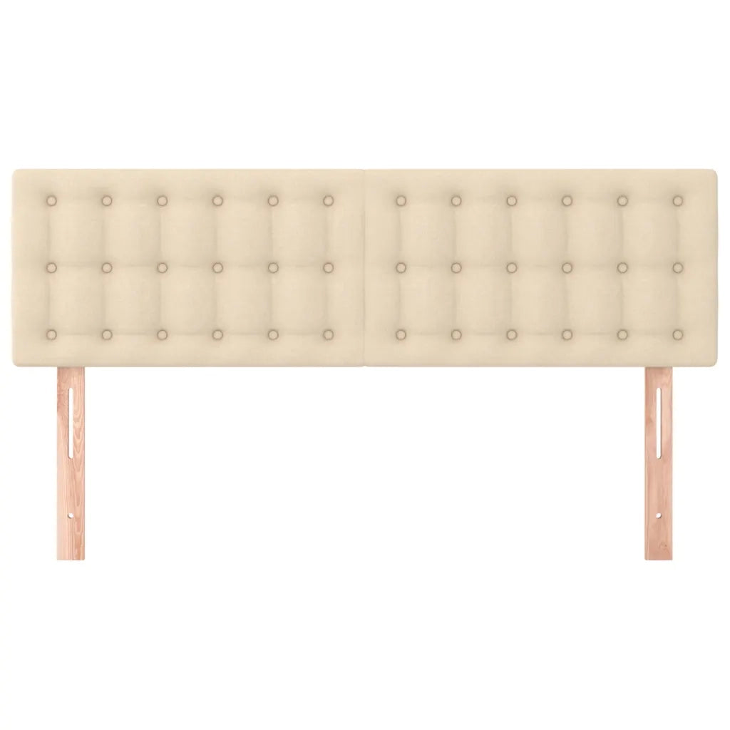 Testiera | Testata Crema 144x5x78/88 cm in Tessuto