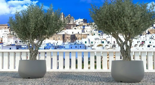 Vaso Urbano ACAYA 78 per piante in Resina di grosse dimensioni Colore: Grey