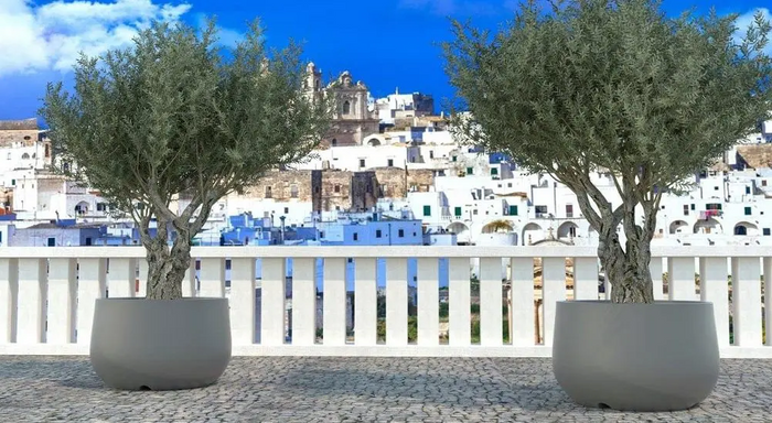 Vaso Urbano ACAYA 78 per piante in Resina di grosse dimensioni Colore: Grey