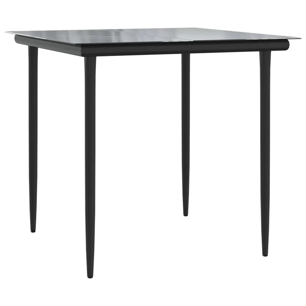 Set da pranzo da giardino nero e grigio da 5 pezzi con cuscini 02_0014856