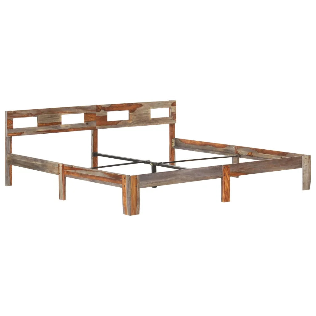 Giroletto senza Materasso in Legno Massello 200x200 cm 288419