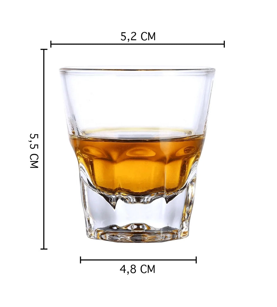 Set 12/24 Bicchieri Da Shot In Vetro Capacità 4Cl Certificati Contatto Alimentare Lavabili In Lavastoviglie Base Spessa Feste Liquori Amari Si Microonde Bicchierini Shottini Tequila Casa Bar Pub Dresda - 24 Pezzi