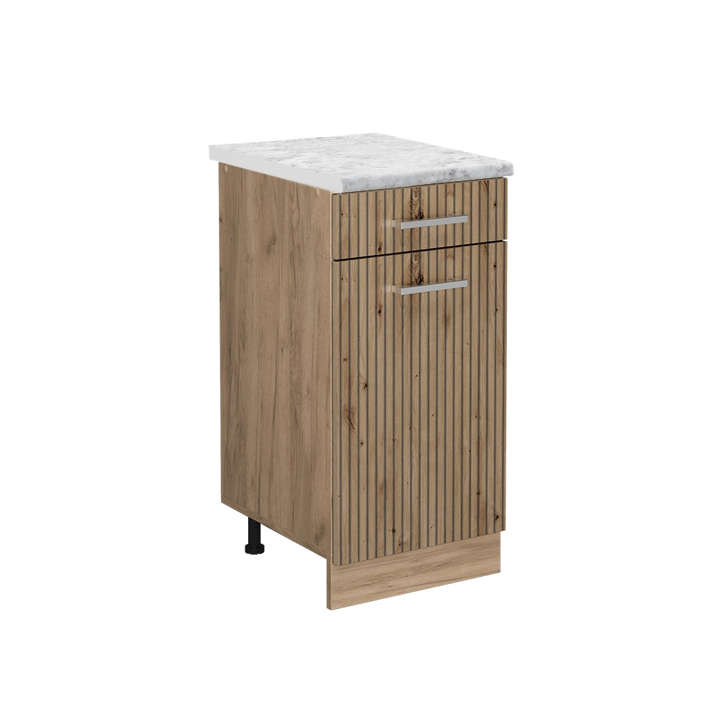 Vicco Mobiletto base per cucina Rovere artigianale 40 cm PL Marmo