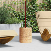vidaXL Base per ombrellone Altro Marrone Ø34 x 40 cm Legno massello