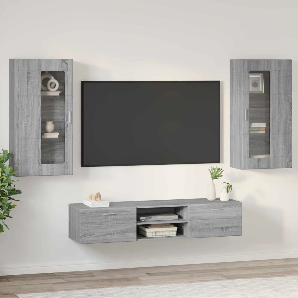 Set mobile TV FLORIN 3 pcs Grigio Sonoma Legno multistrato 3397930