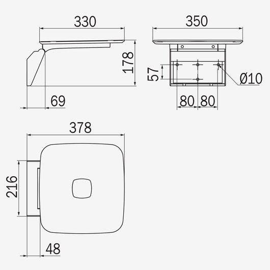 Lineabeta - Sedile ribaltabile per doccia in ABS bianco opaco