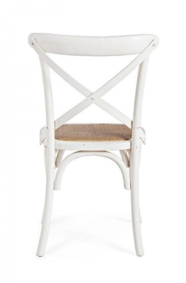 Sedia Cross Bianco in Legno