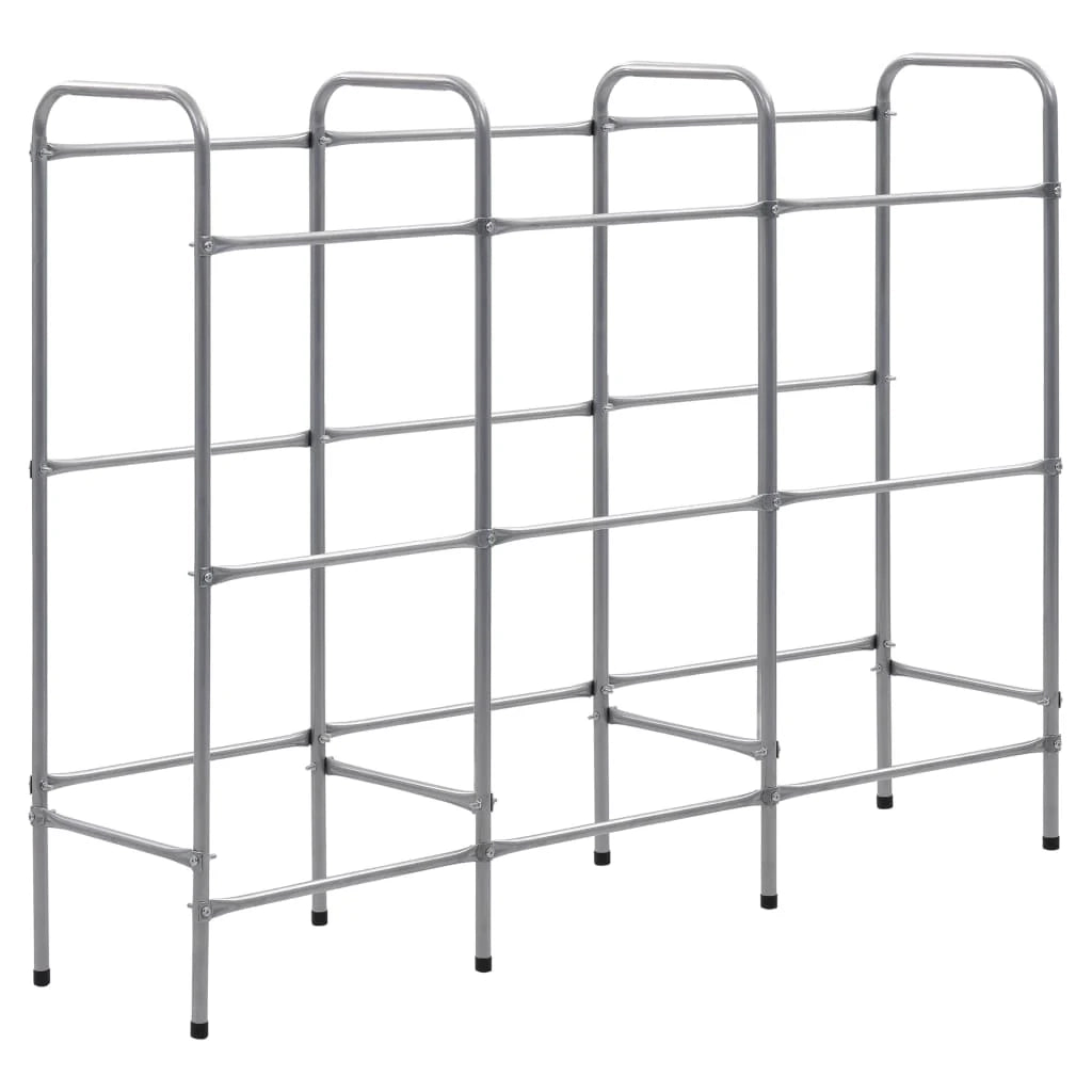 Ripiano portaoggetti per 9 casse 145 x 33 x 116 cm acciaio argentato 02_0000644