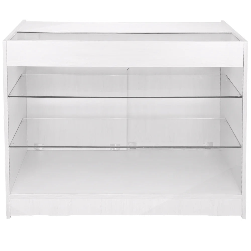 Set Mars con 3 Banconi da Negozio e Reception Bianco Brillante Elegante Solidi