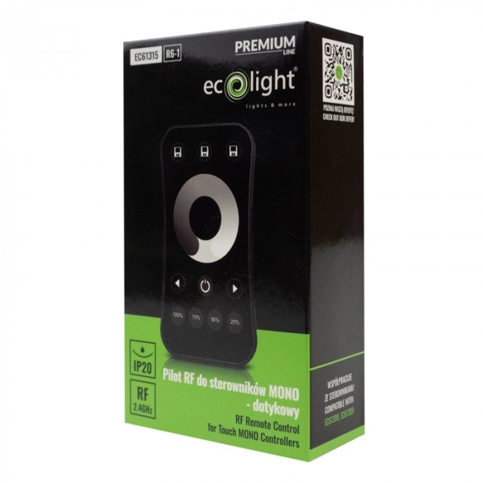 Telecomando RF touch dimmer per LED Mono nero Ecolight