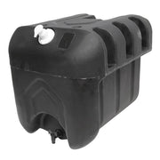 Serbatoio per acqua 50L con rubinetto e dosatore di sapone da 250 ml, in plastica nera, dimensioni 420x440x400 mm