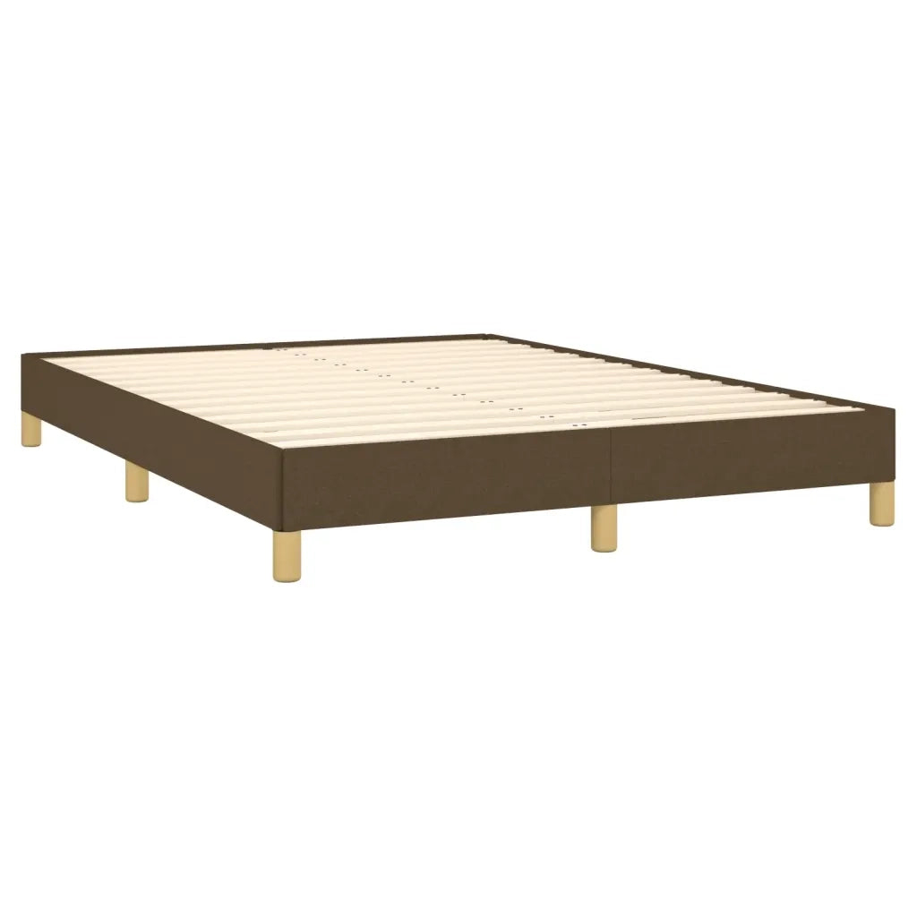Giroletto senza Materasso Marrone Scuro 140x200 cm Tessuto 346821