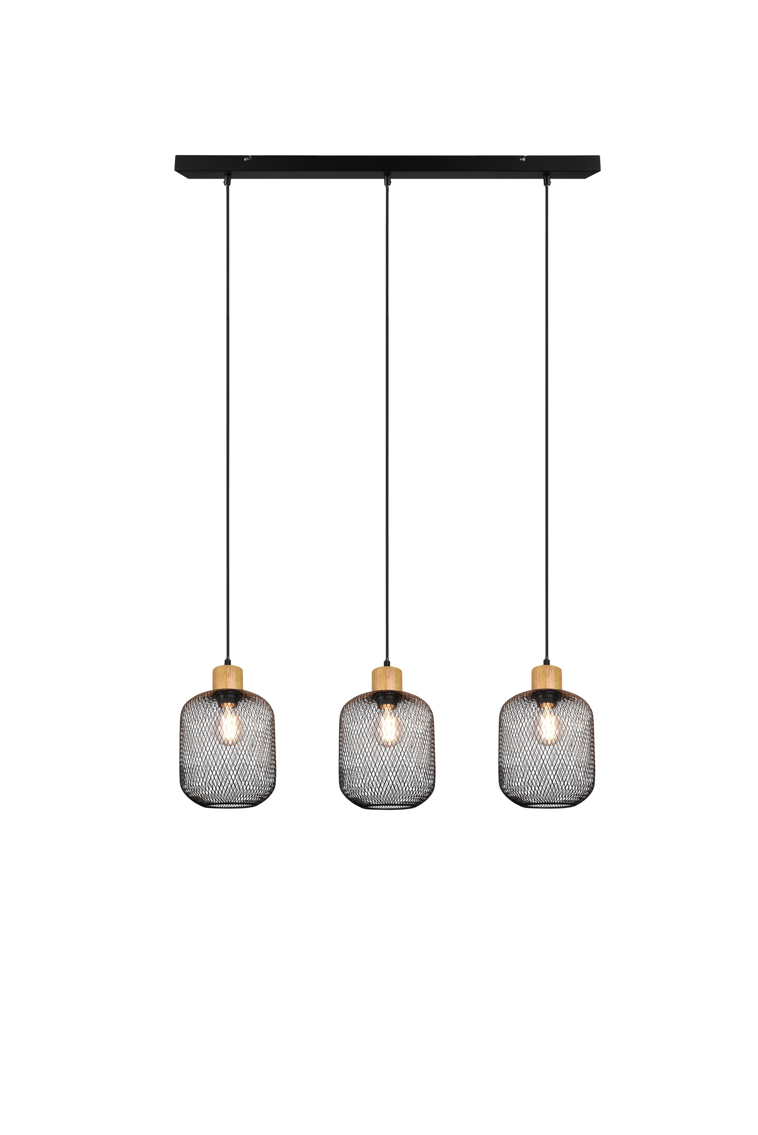 Lampada a Sospensione da Interno   in Metallo Nero Opaco