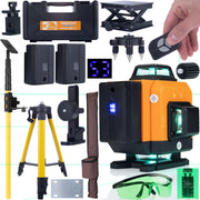 Livella Laser Rosfix Orange Tiger ROT16L – 16 Linee, Autolivellante, IP54 | Set con Treppiede, Asta, Occhiali, Piastra