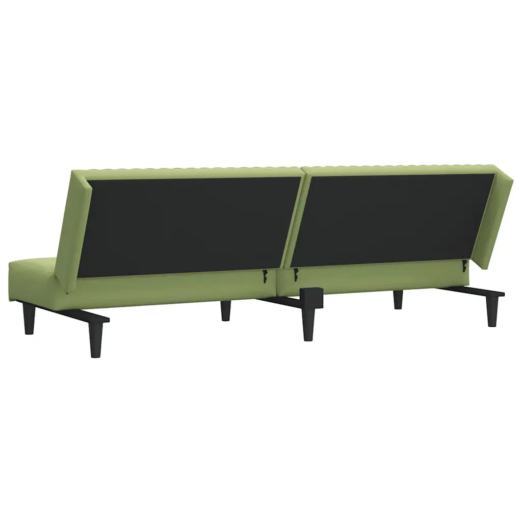 Divano letto | Sof¨¤ letto | Letto singolo a 2 Posti Verde Chiaro in Velluto