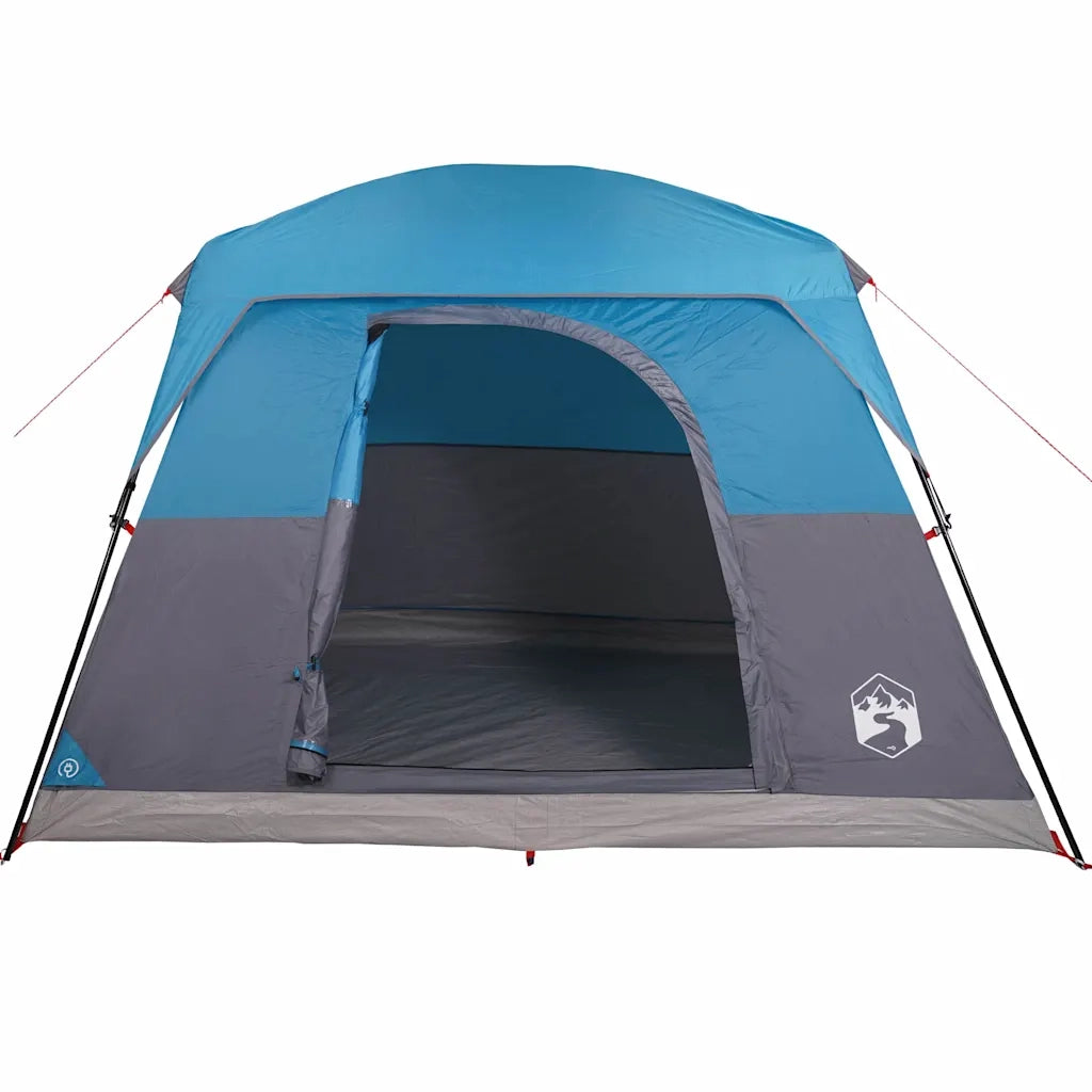 Tenda da Campeggio a Cabina per 4 Persone-Tenda per Escursionismo Blu Impermeabile 774110