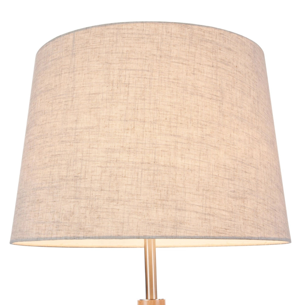Maytoni lampada da terra contemporanea Calvin 1 luce E27 marrone metallo tessuto