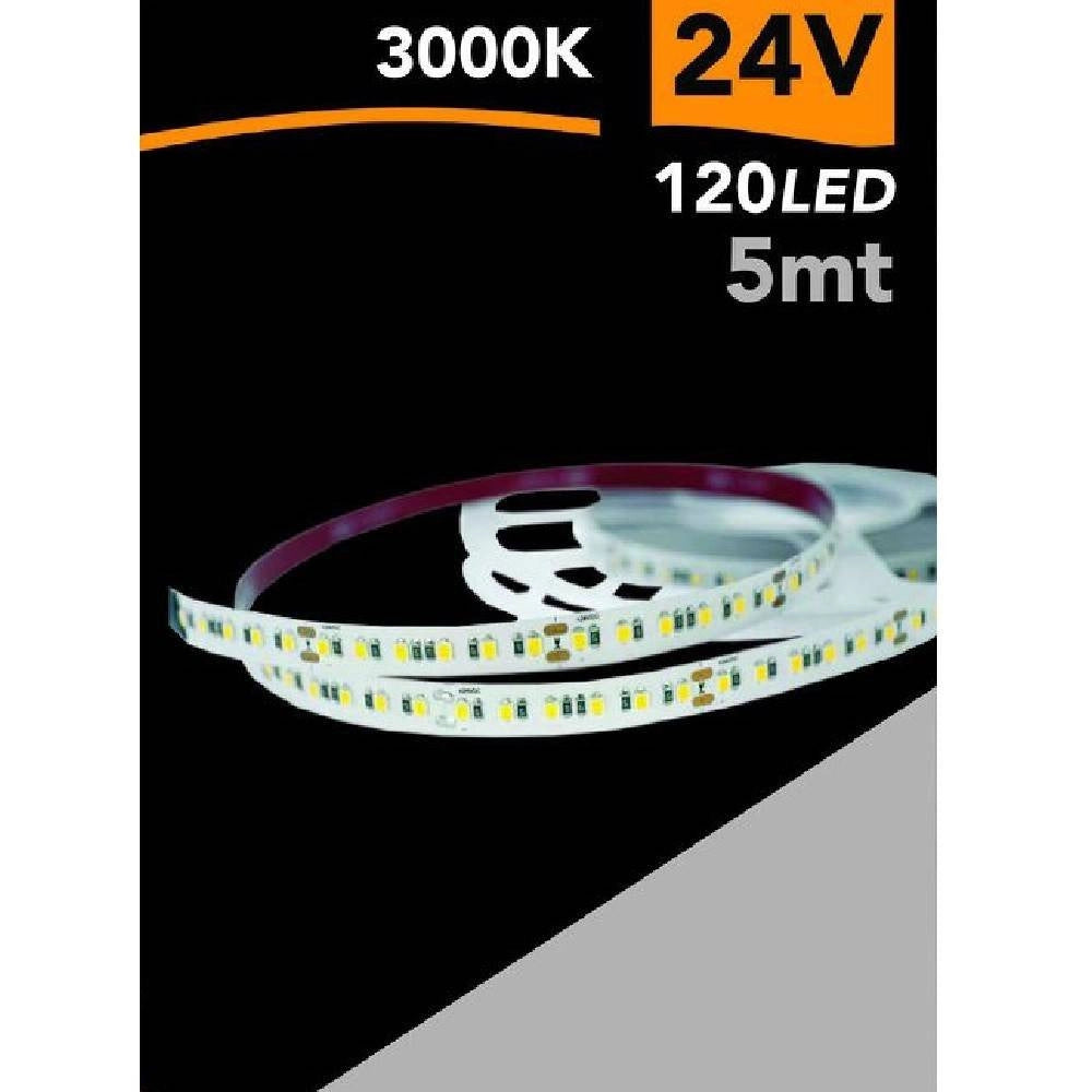 Trade Shop - Striscia Led 2835 Strip 5 Mt 24v 120 Led Smd Luce 3000k 4000k 6500k 2835-24v-5mm -
