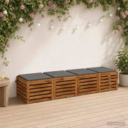 Cuscini per Sedia in 4 Pezzi SOEST 4 pz 100% Poliestere Grigio 944421
