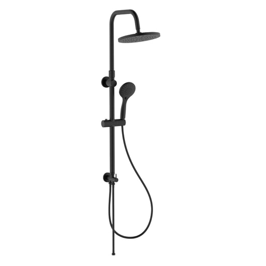 Colonna doccia in acciaio nero opaco completa e regolabile