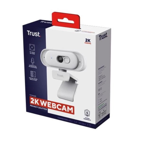 Tomar 2k qhd webcam white - 26180
