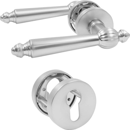 Deurklinkgarnituur in acciaio inossidabile - lega di alluminio - porte interne - porte bagno - toilette - fermatura porta con maniglione