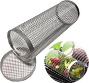 Accessori per Griglia Rotante in Acciaio Inossidabile - Manubrio Rotante Senza Foro - Accessori per Griglia Esterna per Verdure Pesce Carne - Essenziali per il Campeggio