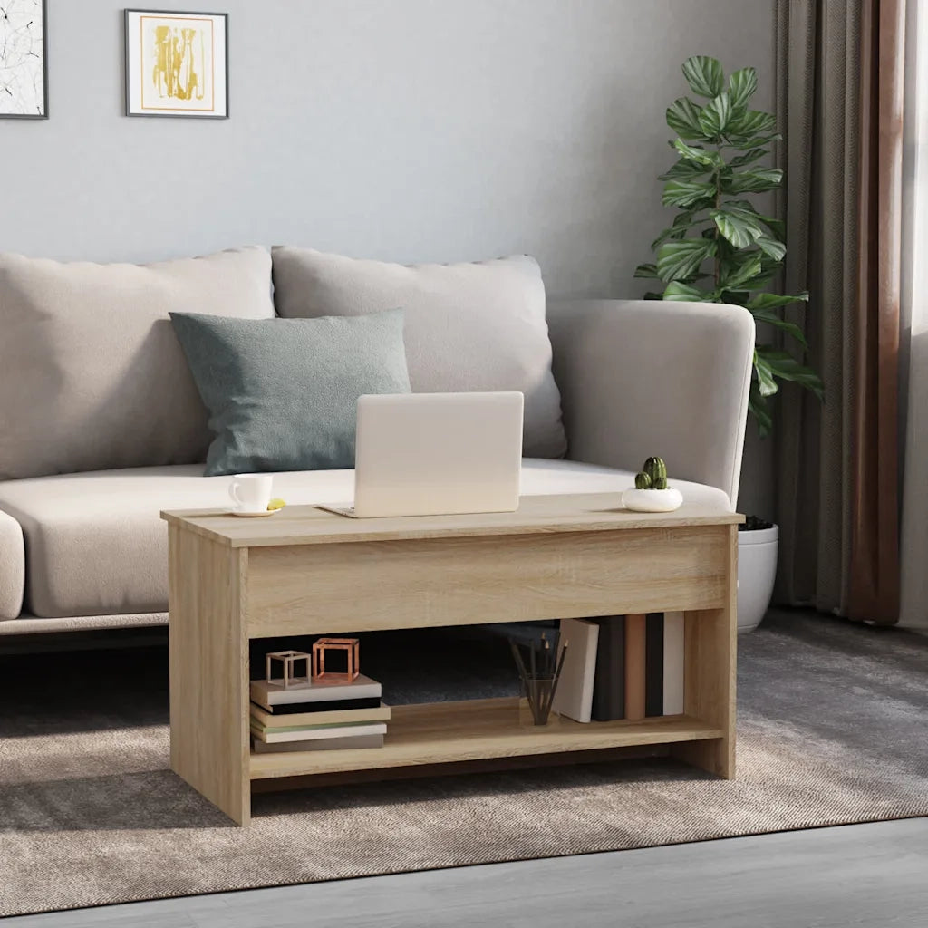 Tavolino salotto | Tavolino da caff¨¨ | Tavolino da Soggiorno Rovere Sonoma 102x50x52,5 cm Legno Multistrato