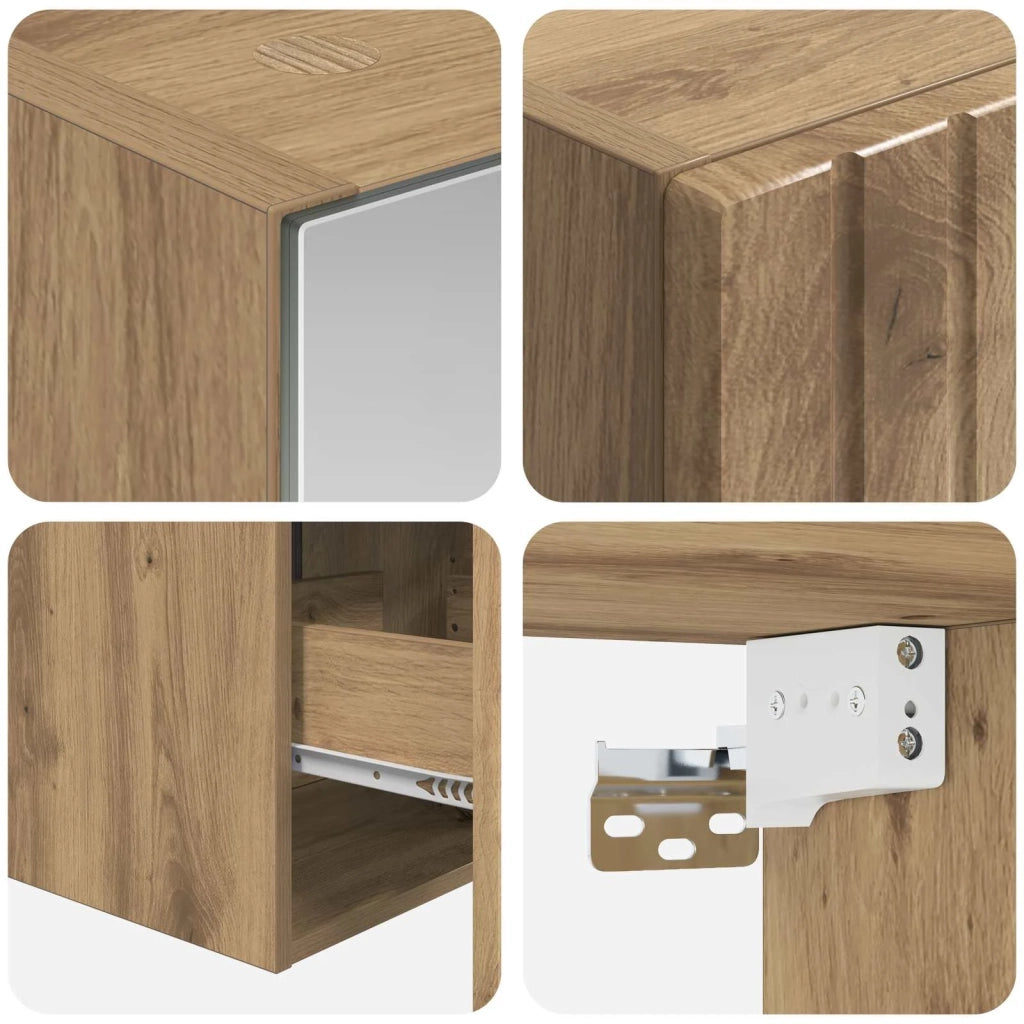 Set di Armadi da Bagno 5 pcs Rovere Artigianale 3407342