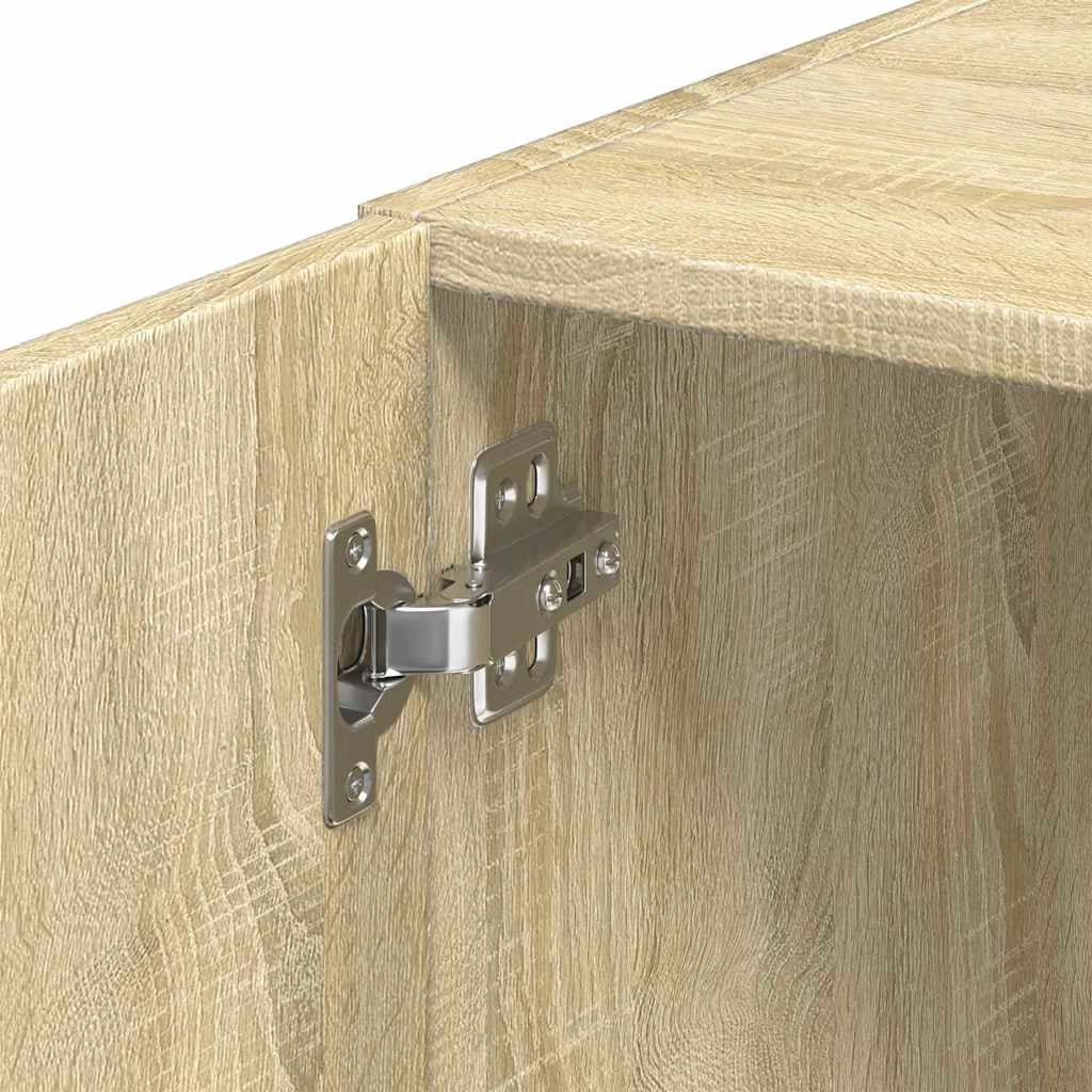 Mobile contenitore sottile 30 x 42,5 x 225 cm 8 scomparti verticali stile contemporaneo legno di rovere Sonoma 02_0055548
