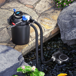 Set per laghetti Filtro CPF-10000 12000l 11W UVC Pompa NEO3800 Tubo