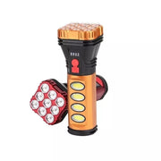 LAMPADA TORCIA PORTATILE LED RICARICABILE CON PANNELLO SOLARE 10W HB-707-2