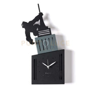 Orologio da parete di design King Kong Nero,petrolio,nero