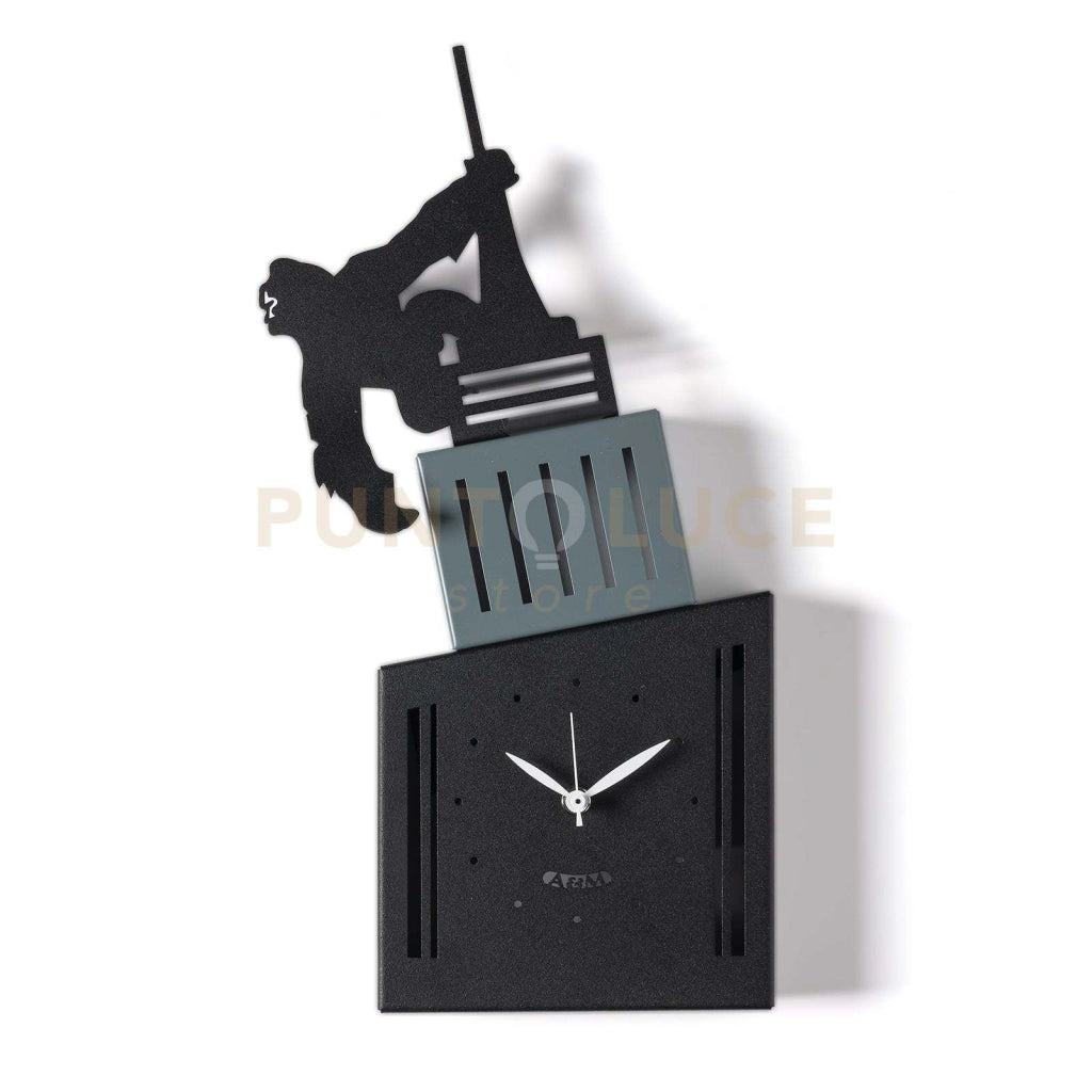 Orologio da parete di design King Kong Nero,petrolio,nero