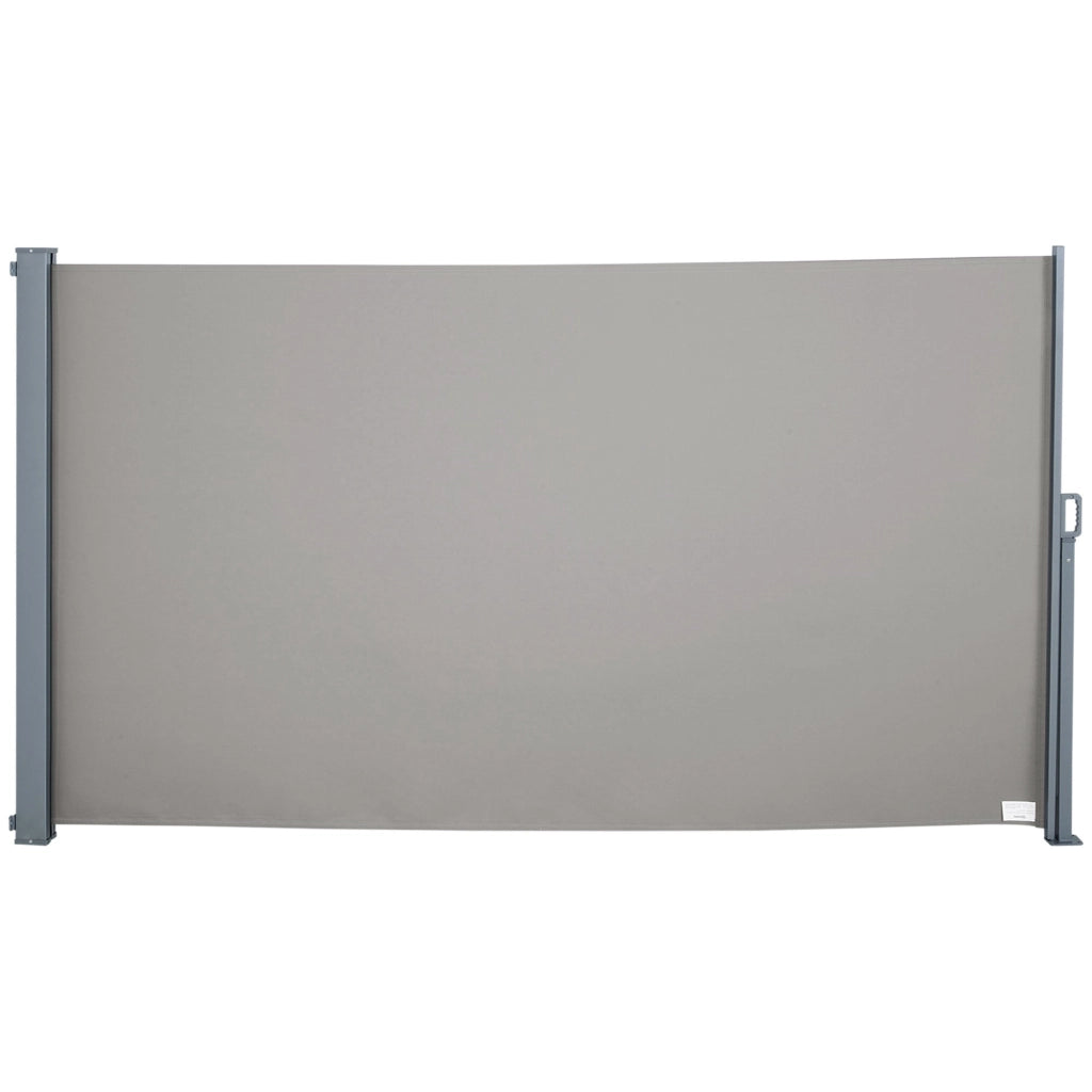 Tenda Laterale Frangivista da Giardino 3x1,60m in Alluminio e Tessuto  Grigio
