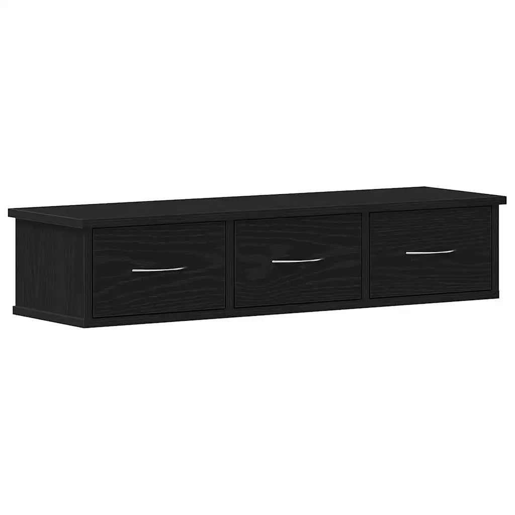 vidaXL Mobile a Parete Rovere Nero 88x26x18,5 cm in Truciolato