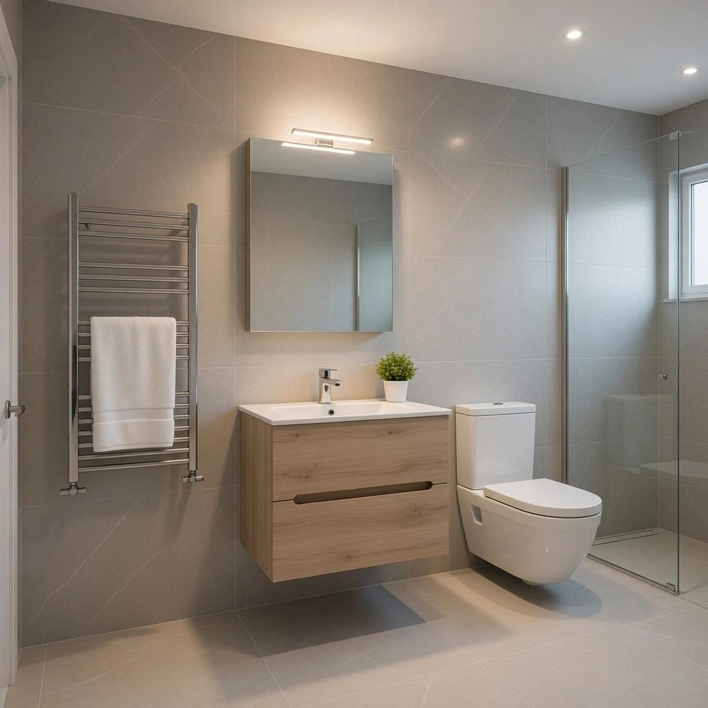 Composizione mobile bagno sospeso con cassetti cm 70 mod. TALIA - Rovere Nodi