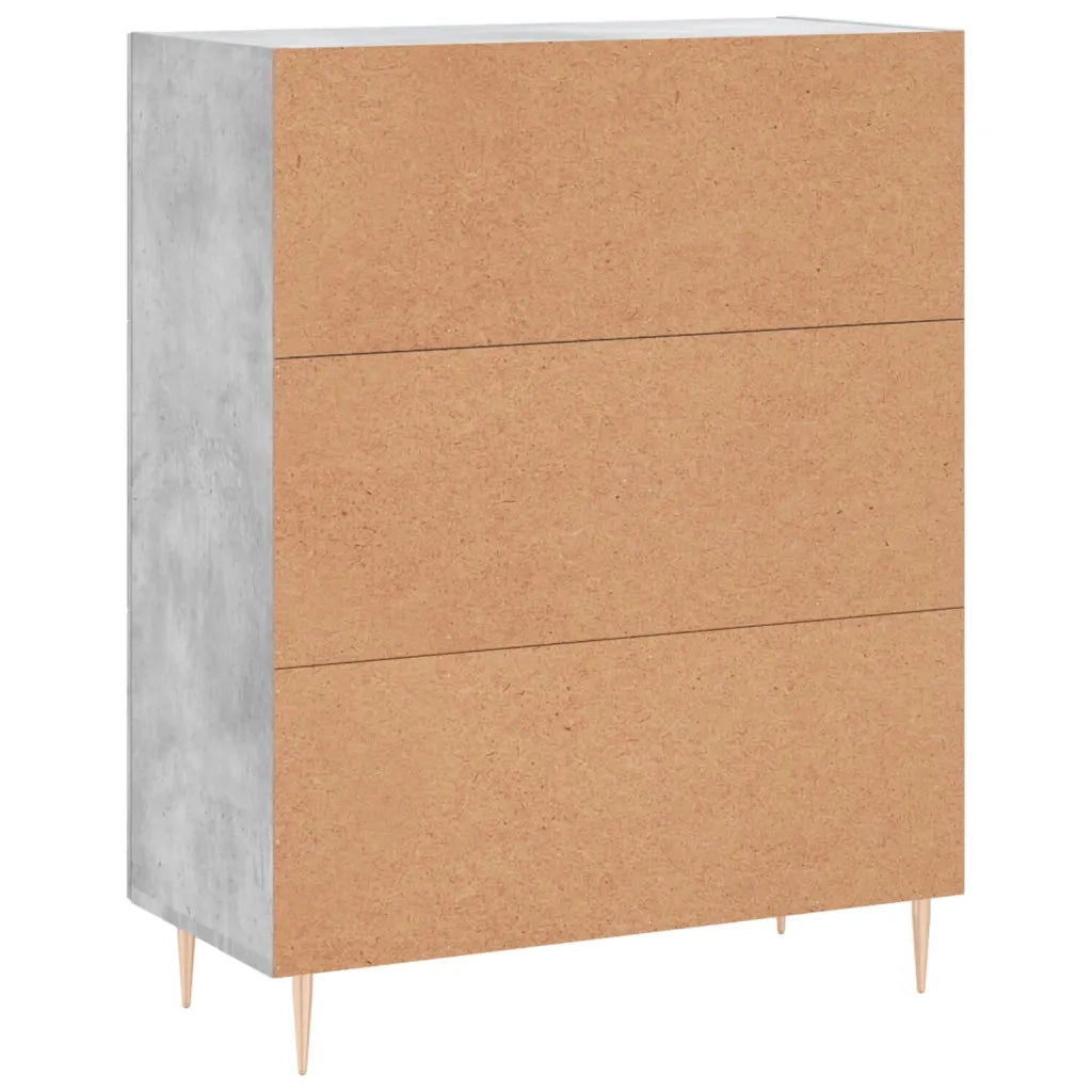 Credenza | Madia | Buffet da pranzo | Armadio da pranzo Grigio Cemento 69,5x34x90 cm in Legno Multistrato