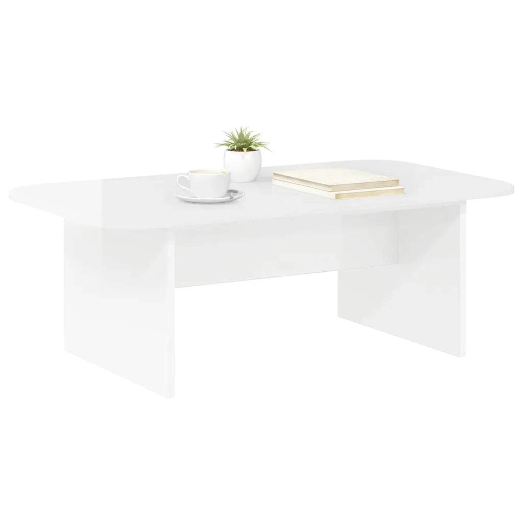 Tavolino da salotto Bianco Lucido 93 x 53 x 33 cm