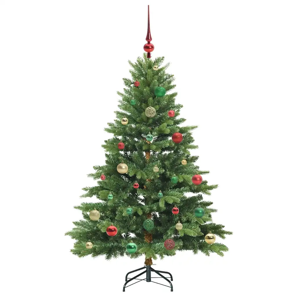 Albero di Natale | Decorazioni natalizie artificiale con 150 LED Verde 150 cm PE e PVC