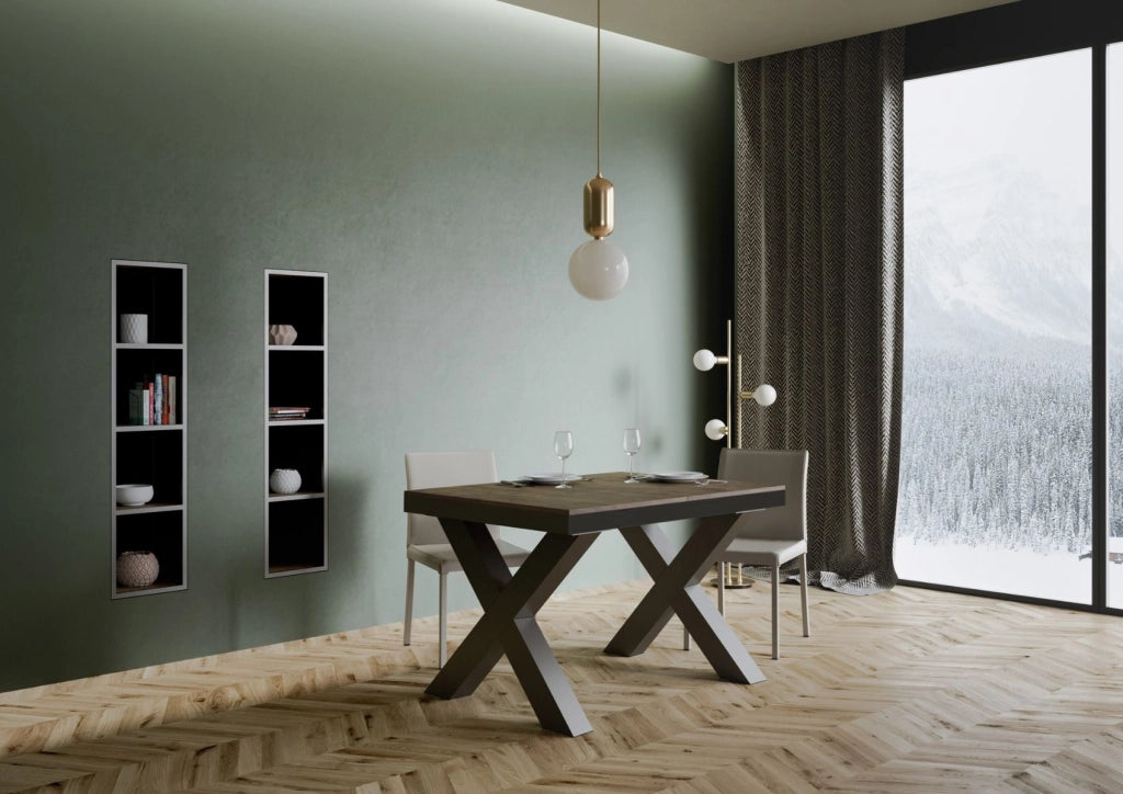 Tavolo Allungabile 120-224x90x80 cm Traffic Evolution Noce