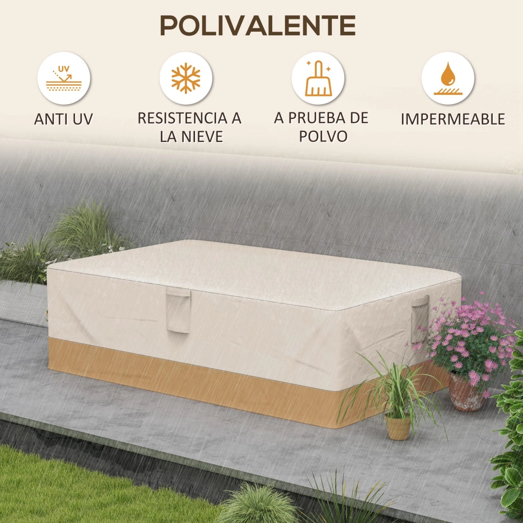 Copertura per Mobili da Giardino ¨C zephmum ¨C Tessuto Oxford 600D Impermeabile 275x208x78 Beige