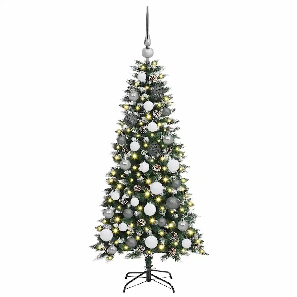 Albero di Natale artificiale con 150 LED Verde 120 cm 3395795