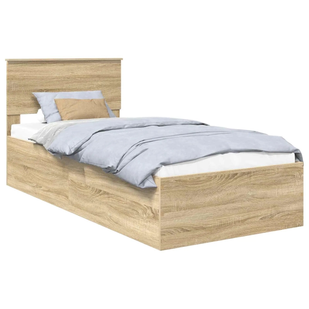 Struttura del letto Rovere Sonoma 90 x 190 cm Legno multistrato 3408706