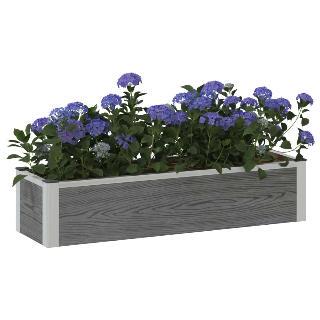 Letto rialzato da giardino Grigio 100 x 30 x 22 cm 42039081